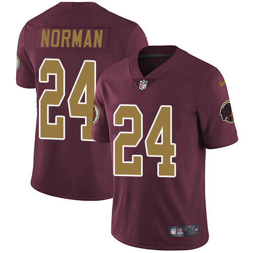 2019 men Washington Redskins 24 Norman red Nike Vapor Untouchable Limited NFL Jersey style 2